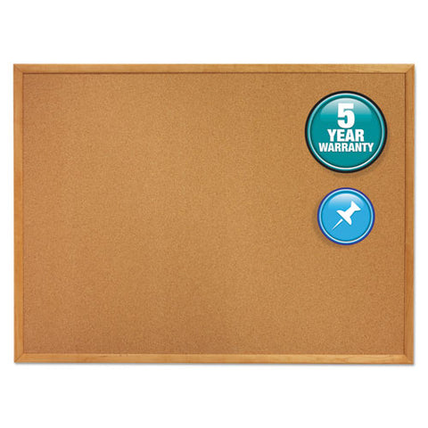 Classic Series Cork Bulletin Board, 96 X 48, Oak Finish Frame