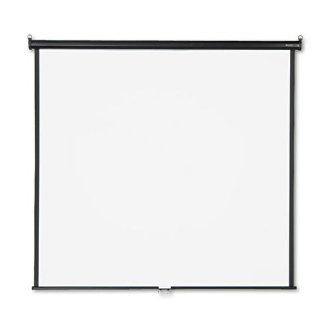 Wall Or Ceiling Projection Screen, 70 X 70, White Matte, Black Matte Casing