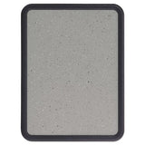 Contour Granite Gray Tack Board, 48 X 36, Black Frame