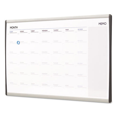 Magnetic Dry-erase Calendar, 18 X 30, White Surface, Silver Aluminum Frame