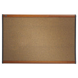 Prestige Bulletin Board, Brown Graphite-blend Surface, 48 X 36, Cherry Frame