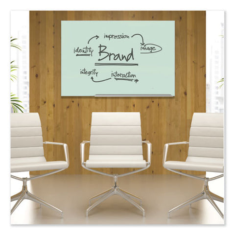 Element Framed Magnetic Glass Dry-erase Boards, 74" X 42", Aluminum Frame