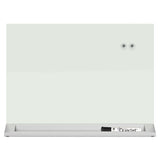 Desktop Magnetic Glass Dry-erase Panel, 23" X 17", White