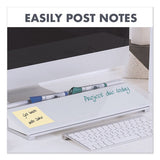 Glass Dry Erase Desktop Computer Pad, 18 X 6, White