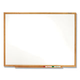 Classic Series Total Erase Dry Erase Board, 36 X 24, Oak Finish Frame