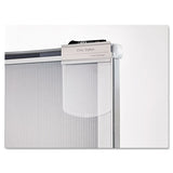 Premium Workstation Privacy Screen, 38w X 64d, Translucent Clear-silver