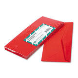 Colored Envelope, #10, Commercial Flap, Gummed Closure, 4.13 X 9.5, Red, 25-pack