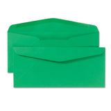 Colored Envelope, #10, Commercial Flap, Gummed Closure, 4.13 X 9.5, Green, 25-pack