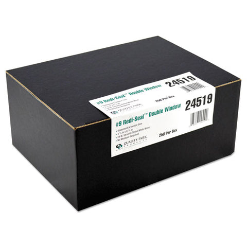 Double Window Redi-seal Security-tinted Envelope, #9, Commercial Flap, Redi-seal Closure, 3.88 X 8.88, White, 250-carton