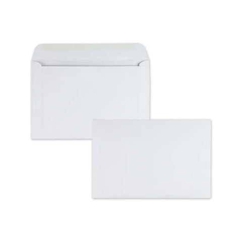 Open-side Booklet Envelope, #6 1-2, Hub Flap, Gummed Closure, 6 X 9, White, 500-box