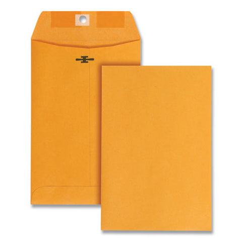 Clasp Envelope, #55, Square Flap, Clasp-gummed Closure, 6 X 9, Brown Kraft, 100-box