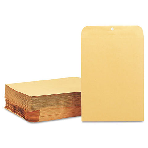 Clasp Envelope, #90, Square Flap, Clasp-gummed Closure, 9 X 12, Brown Kraft, 100-box
