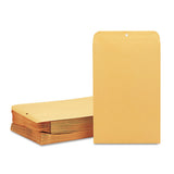 Clasp Envelope, #98, Square Flap, Clasp-gummed Closure, 10 X 15, Brown Kraft, 100-box