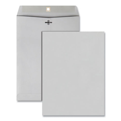 Clasp Envelope, #90, Square Flap, Clasp-gummed Closure, 9 X 12, Executive Gray, 100-box