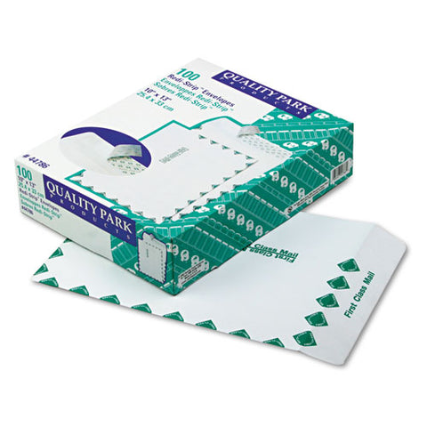 Redi-strip Catalog Envelope, #13 1-2, Cheese Blade Flap, Redi-strip Closure, 10 X 13, White, 100-box