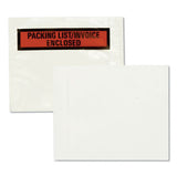 Self-adhesive Packing List Envelope, 4.5 X 5.5, Clear-orange, 100-box