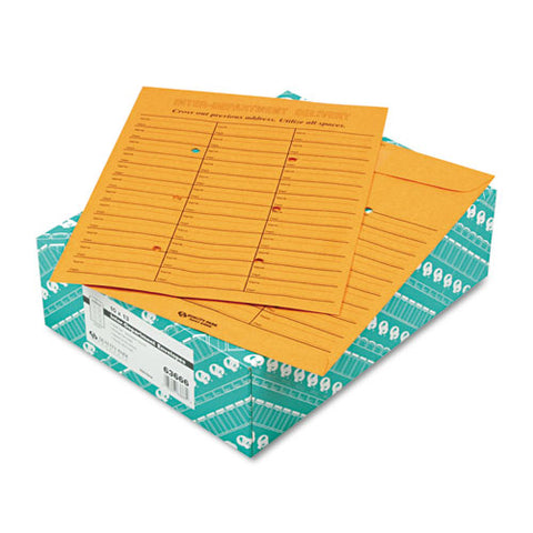 Brown Kraft Redi-tac Box-style Interoffice Envelope, #97, Two-sided Three-column Format, 10 X 13, Brown Kraft, 100-box