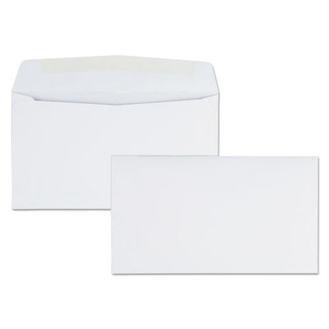 Business Envelope, #6 3-4, Commercial Flap, Gummed Closure, 3.63 X 6.5, White, 500-box