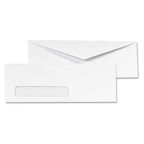 Window Envelope, #10, Commercial Flap, Gummed Closure, 4.13 X 9.5, White, 500-box