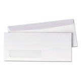 Window Envelope, #10, Commercial Flap, Gummed Closure, 4.13 X 9.5, White, 500-box