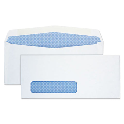 Window Envelope, #10, Commercial Flap, Gummed Closure, 4.13 X 9.5, White, 500-box