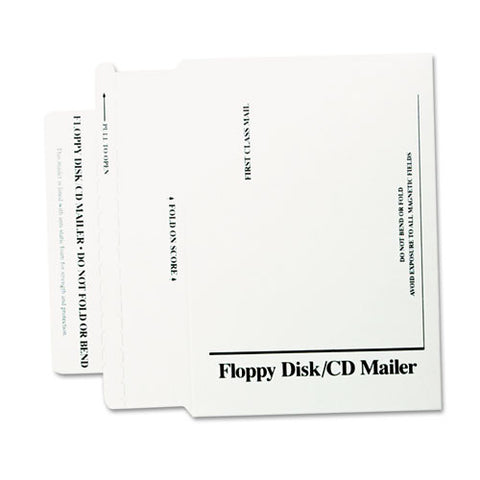 Disk-cd Foam-lined Mailers, Square Flap, Redi-strip Closure, 8.5 X 6, White, 25-box