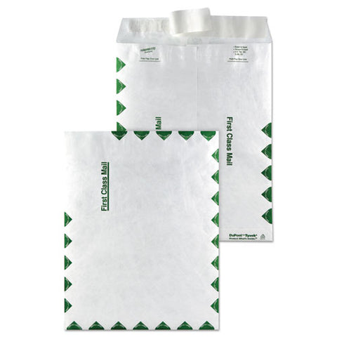 Catalog Mailers, Dupont Tyvek, #10 1-2, Commercial Flap, Redi-strip Closure, 9 X 12, White, 100-box