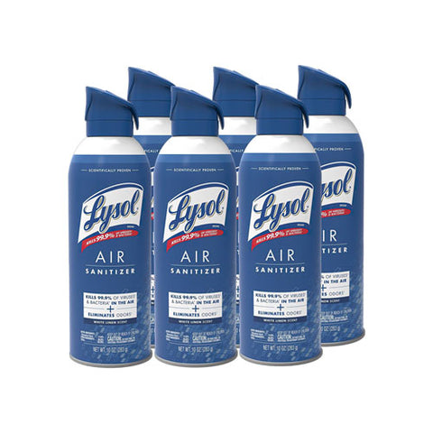 Air Sanitizer Spray, White Linen, 10 Oz Aerosol Spray, 6/carton