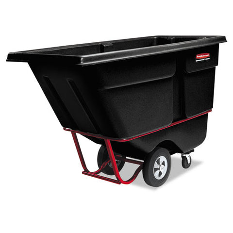 Rotomolded Tilt Truck, Rectangular, Plastic, 1,250 Lb Capacity, Black