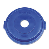 Bottle-can Recycling Top For Brute 32 Gal Containers, Blue