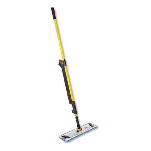 Pulse Microfiber Spray Mop System, 56" Overall Mop Length, 17" Frame, 52" Yellow Handle