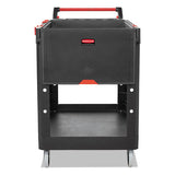 Heavy Duty Adaptable Utility Cart, 2 Shelves, 25.2w X 51.5d X 36h, Black