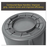 Round Brute Container, Plastic, 20 Gal, White