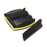 Floor And Carpet Sweeper, Plastic Bristles, 44" Handle, Black-gray