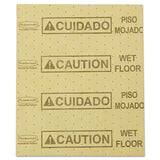 Over-the-spill Pad, "caution Wet Floor", Yellow, 16 1-2" X 20", 22 Sheets-pad