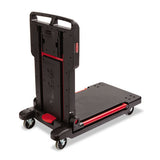 Convertible Utility Cart, Two-shelf, 23.88w X 45.13d X 34.38h, Black