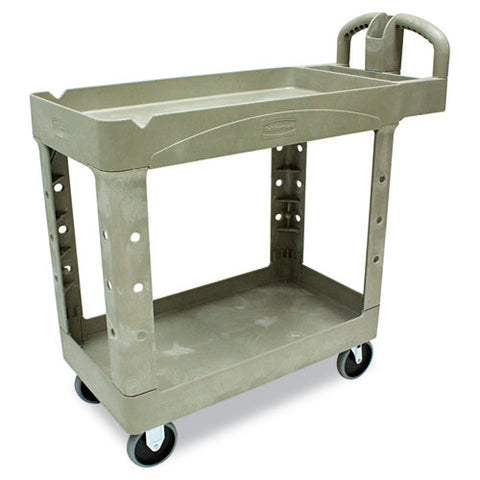 Heavy-duty Utility Cart, Two-shelf, 17.13w X 38.5d X 38.88h, Beige