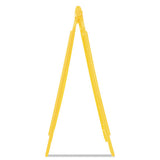 Multilingual "caution" Floor Sign, Plastic, 11 X 12 X 25, Bright Yellow