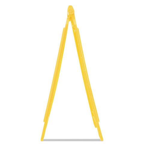 Multilingual "caution" Floor Sign, Plastic, 11 X 12 X 25, Bright Yellow