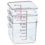 Spacesaver Square Containers, 2 Qt, 8.8 X 8.75 X 2.7, Clear