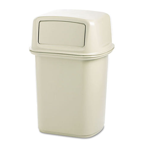 Ranger Fire-safe Container, Square, Structural Foam, 45 Gal, Beige