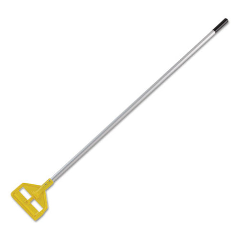 Invader Aluminum Side-gate Wet-mop Handle, 60", Gray-yellow