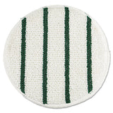Low Profile Scrub-strip Carpet Bonnet, 19" Diameter, White-green