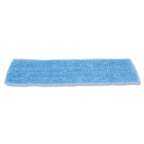 Economy Wet Mopping Pad, Microfiber, 18", Blue, 12-carton