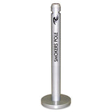 Smoker's Pole, Round, Steel, 0.9 Gal, Silver