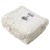 Economy Cut-end Rayon Mop Head, 24oz, 1" Band, White, 12-carton