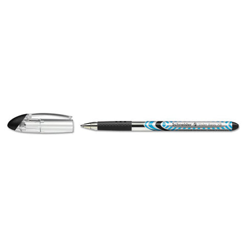 Slider Stick Ballpoint Pen, 1.4 Mm, Black Ink, Black-silver Barrel, 10-box