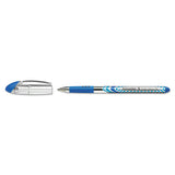 Slider Stick Ballpoint Pen, 1.4 Mm, Blue Ink, Blue-silver Barrel, 10-box