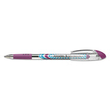 Slider Stick Ballpoint Pen, 1.4 Mm, Purple Ink, Purple-silver Barrel