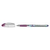 Slider Stick Ballpoint Pen, 1.4 Mm, Purple Ink, Purple-silver Barrel